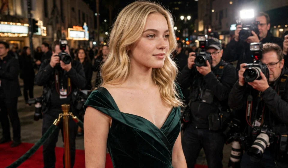 Sydney Sweeney at a Hollywood movie premiere red carpet