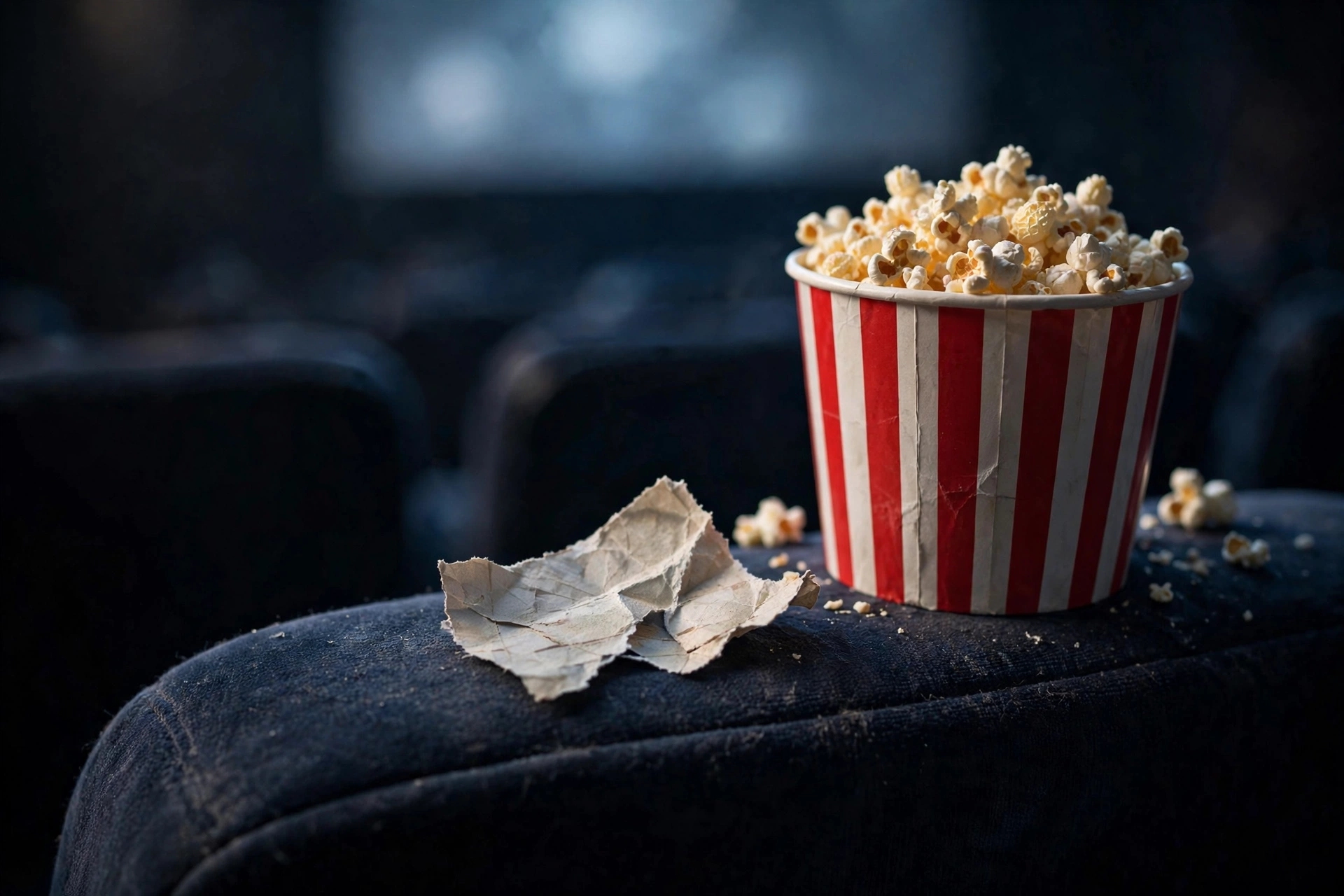 Cinema ticket and popcorn symbolizing opening weekend box office sales